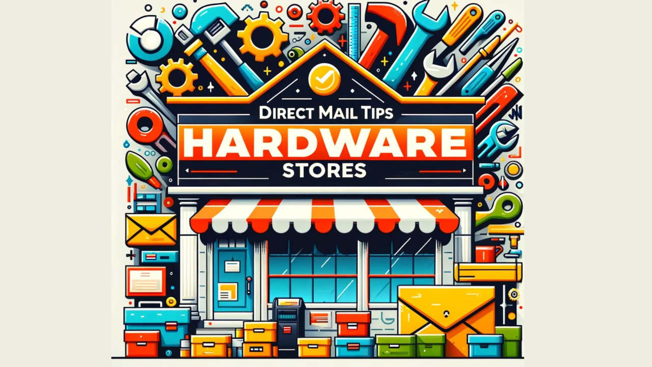 Blog post offering direct mail marketing tips for hardware stores, focusing on key elements like design, offers, and mailing lists. It provides practical advice on creating personalized and effective campaigns to increase reach, engage customers, and drive in-store traffic.