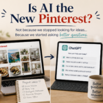 Graphic asking whether AI is becoming the new Pinterest, by Renee C. Gray